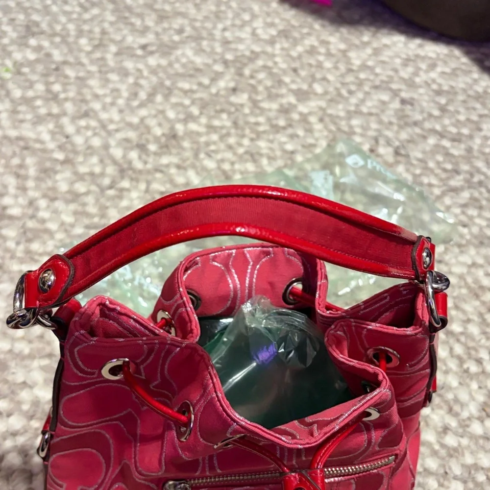 Coach Pink Signature Shoulder Bag - Picture 10 of 16